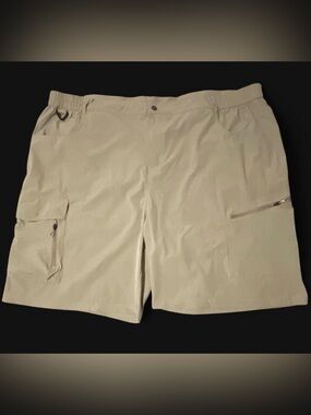 EZRUN Men's Performance Light Khaki Utility Cargo Shorts